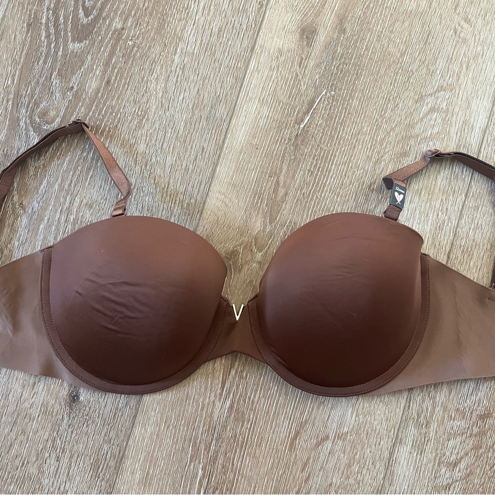 Victoria's Secret Strapless Push-Up Brown Bra 32DDD(F) NWT